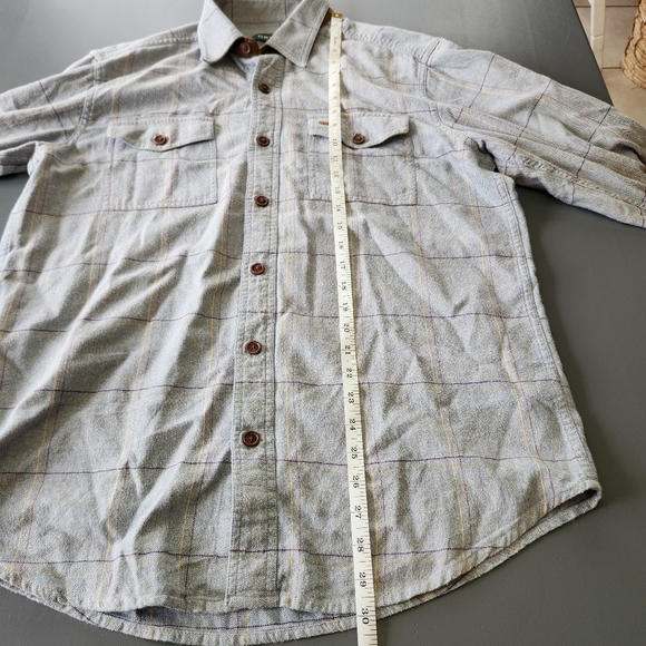 Orvis Fairbanks Shirt Mens Med Light Check Flannel Button Up SUEDED ELBOW Patch - Picture 8 of 14